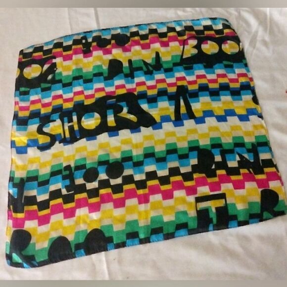 2 💯 Silk Scarf Neck Scarf Square Handkerchief Unisex Pocket Scarf - Picture 9 of 12